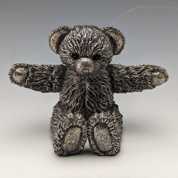 British Country Artists Teddy Bear Sterling Silver Sculpture Figurine